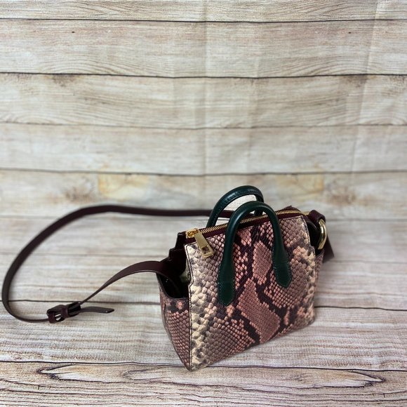 J. Crew Handbags - J.Crew Women's Harper Mini Satchel Snake-embossed